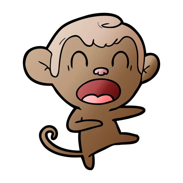 Křik Kreslená Opice Tanec — Stockový vektor