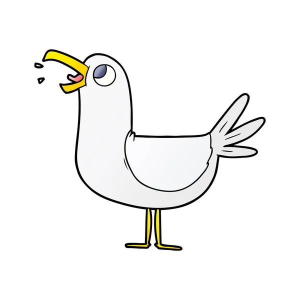 Ilustración Vectorial Gaviota Dibujos Animados — Vector de stock