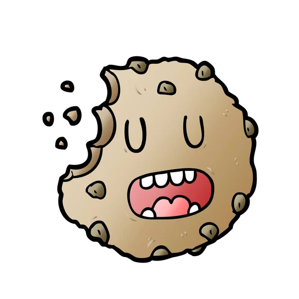 Vektorillustration Tecknad Cookie — Stock vektor