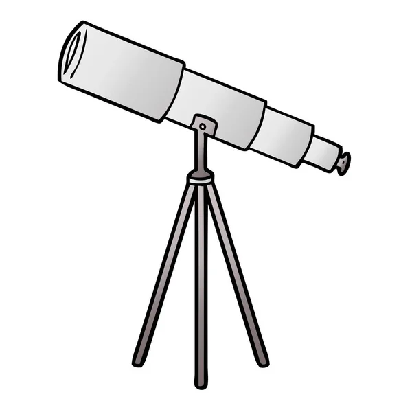 Vector Illustration Cartoon Telescope — Stock Vector