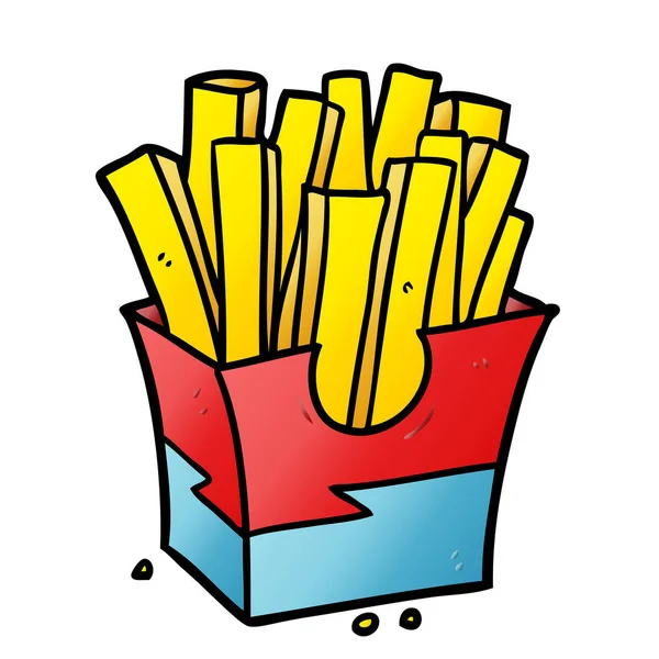 卡通垃圾食品薯条 — 图库矢量图片