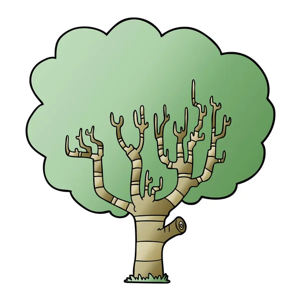 Illustrazione Vettoriale Albero Del Fumetto — Vettoriale Stock