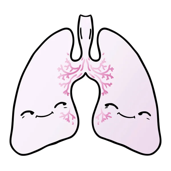 Illustrazione Vettoriale Dei Polmoni Dei Cartoni Animati — Vettoriale Stock