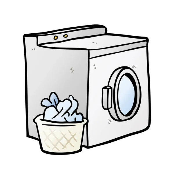 Máquina Lavar Desenhos Animados Lavanderia —  Vetores de Stock