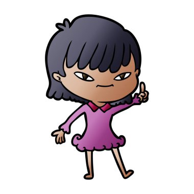 Çizgi film kadını.