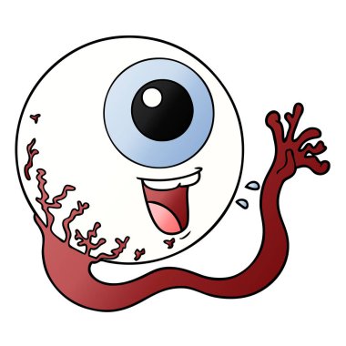  vektör çizim karikatür göz küresi gülen