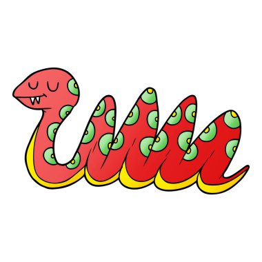 Çizgi film yılanının vektör çizimi