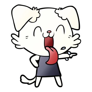 karikatür nefes nefese Köpek Giydir