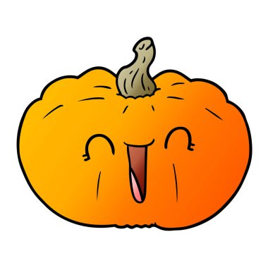 Çizgi film balkabağının vektör çizimi