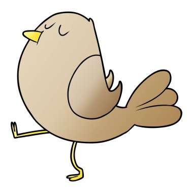 Çizgi film kuşunun vektör çizimi