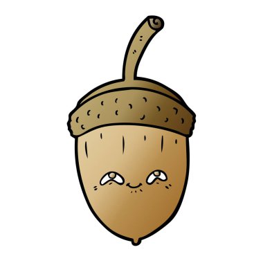 vektör çizim karikatür meşe palamudu