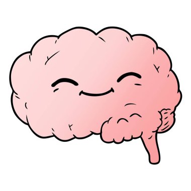 vektör çizim karikatür beyin