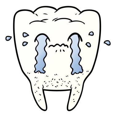 Çizgi film dişinin vektör çizimi