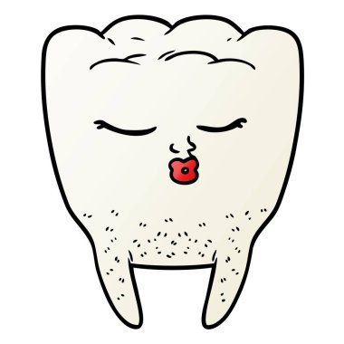 Çizgi film dişinin vektör çizimi