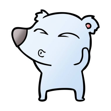 Çizgi film ayısının vektör çizimi