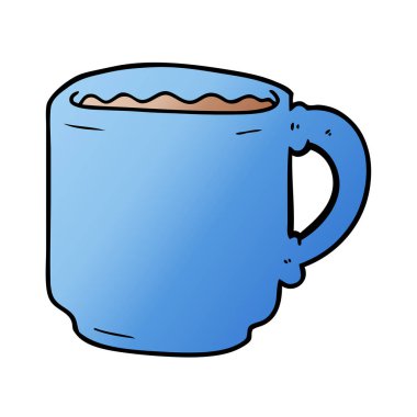 vektör çizim karikatür kahve kupa