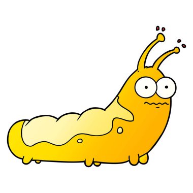 komik karikatür caterpillar vektör çizim