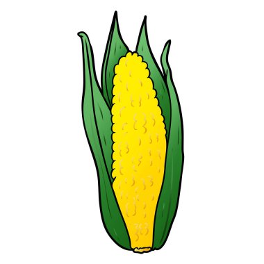 vektör çizim karikatür organik mısır