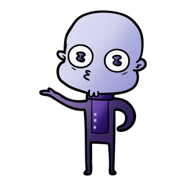 çizgi film garip kel uzay adamı