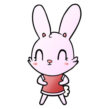 sevimli çizgi tavşan Giydir