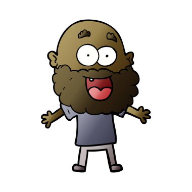 çizgi film çılgın mutlu adam sakallı