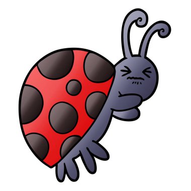 vektör çizim karikatür uğur böceği