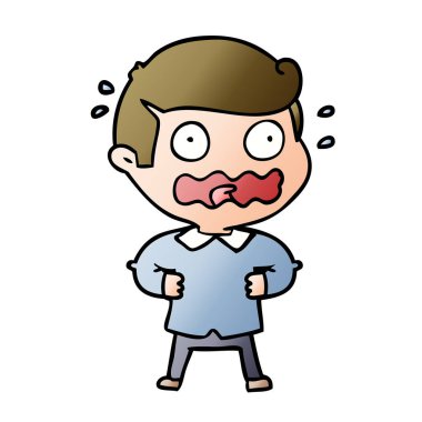 çizgi film adam tamamen stresli