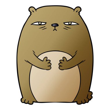 kızgın ayı karikatür vektör çizim