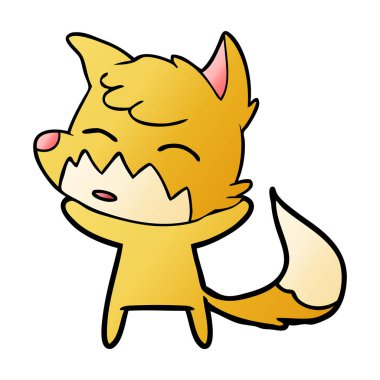 Çizgi film tilkisinin vektör çizimi