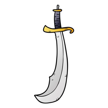 Çizgi film kılıcının vektör çizimi