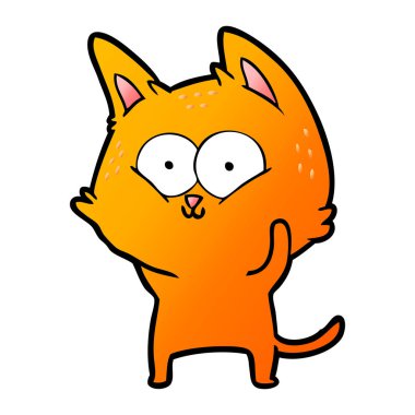 Çizgi film kedisinin vektör çizimi