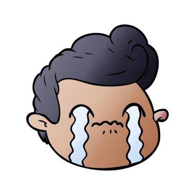 vektör çizim karikatür ağlayan çocuk