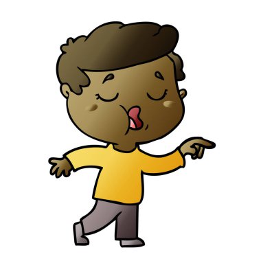  vektör çizim konuşuyor karikatür adam