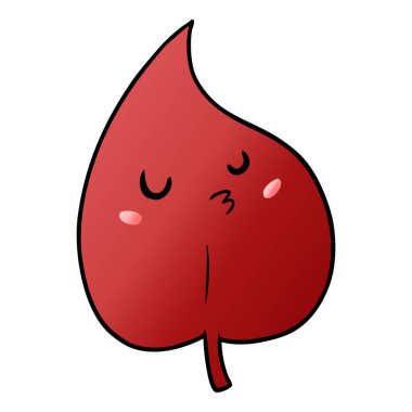 vektör çizim karikatür yaprak