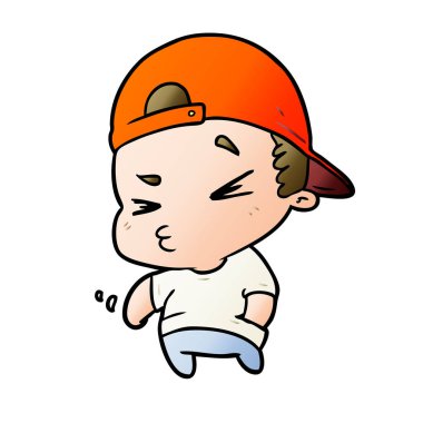 çizgi film çocuk vektör çizim