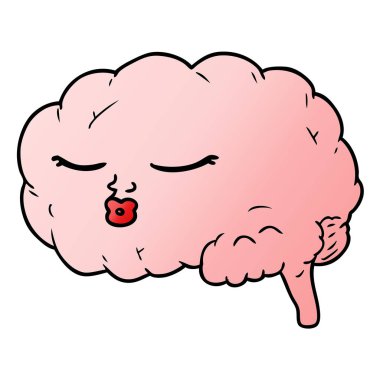 vektör çizim karikatür beyin