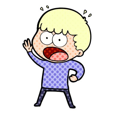 vektör çizim karikatür dostum şok