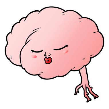 vektör çizim karikatür beyin