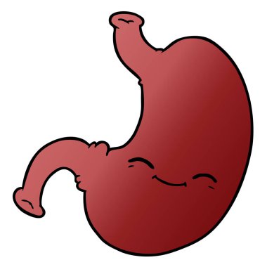 vektör çizim karikatür mide