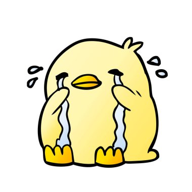 Çizgi film kuşunun vektör çizimi