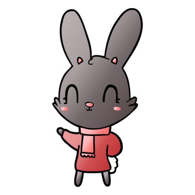 sevimli çizgi tavşan Giyim Eşyası