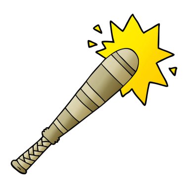 beyzbol sopası isabet karikatür