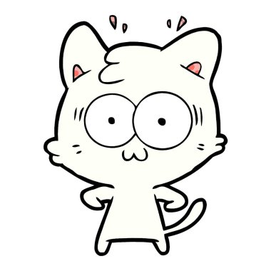 Çizgi film kedisinin vektör çizimi