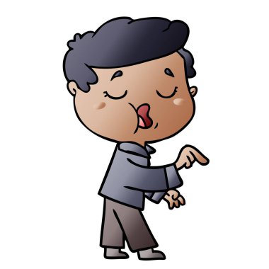  vektör çizim konuşuyor karikatür adam