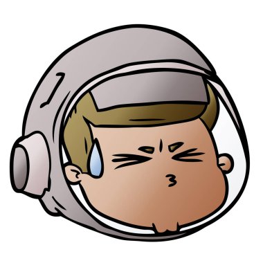 vektör çizim karikatür astronot vurguladı