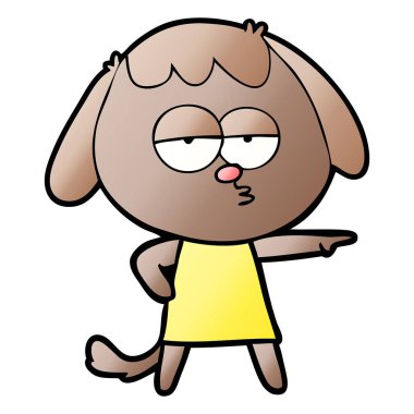 Çizgi film köpeğinin vektör çizimi