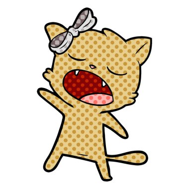  vektör çizim karikatür şarkı kedi