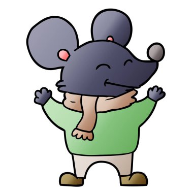 Çizgi film faresinin vektör çizimi