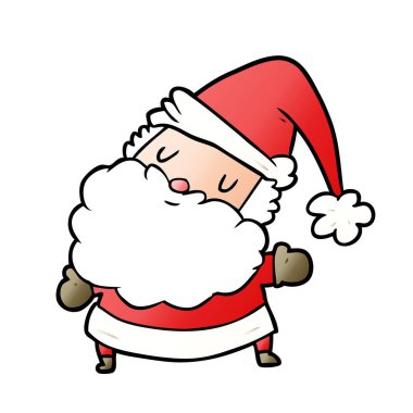 Çizgi film Noel Baba 'nın vektör çizimi