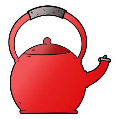 Çizgi film çaydanlığının vektör çizimi